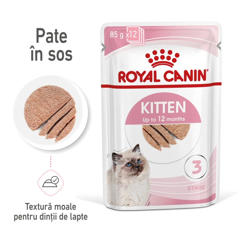 Royal Canin Kitten hrana umedă pisici — Caracteristici, preț și verdict
