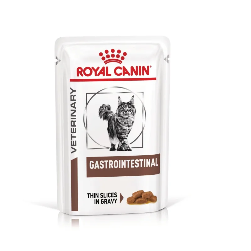Recomandat – Royal Canin Gastrointestinal pentru pisici, dietă veterinară, plic umed în sos