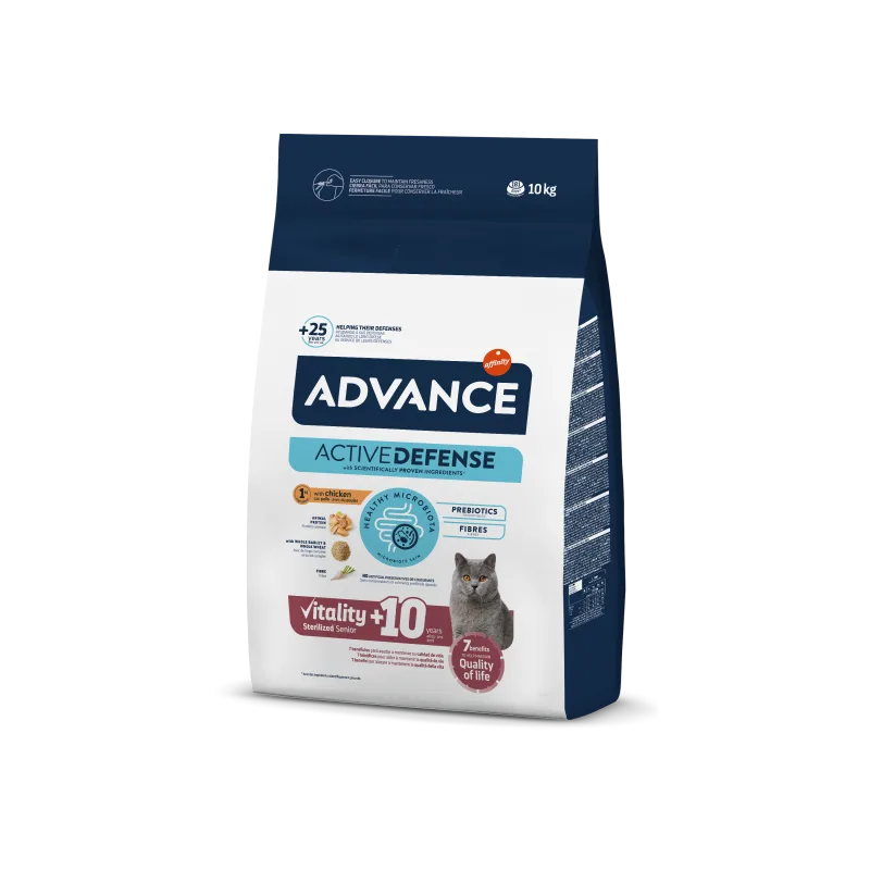 Advance Cat Vitality Sterilised Senior 10+ — Recenzie, caracteristici și preț actualizat