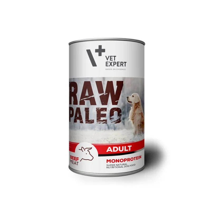 Hrana umedă pentru câini Raw Paleo — Recenzie, avantaje și preț pentru vita 400 g