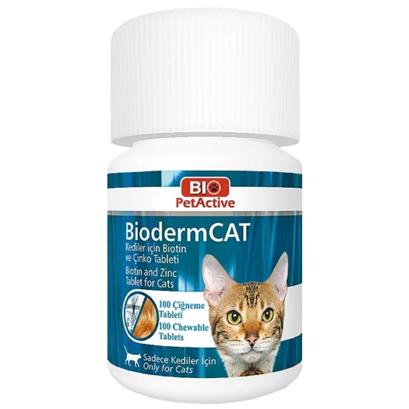 Supliment pentru pisici Bio PetActive Biodermcat — Recenzie, caracteristici și preț actualizat
