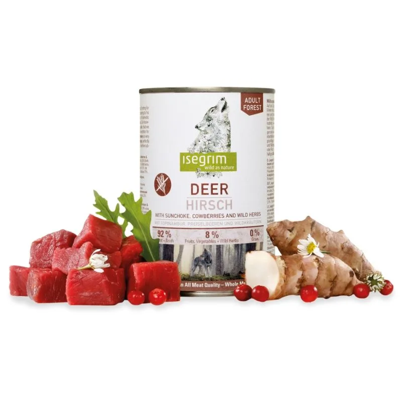 Hrana umedă Isegrim Dog Adult Deer — Recenzie, beneficii și preț actualizat