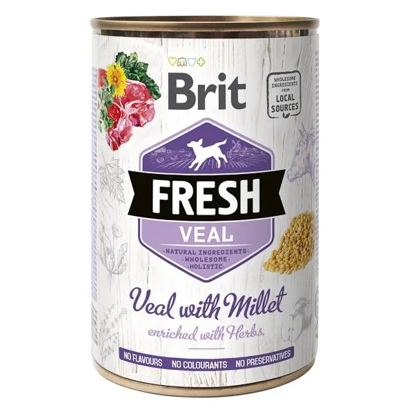 Hrana umedă Brit Fresh Veal with Millet 400 g — Păreri și recomandări pentru câini de rasă mare
