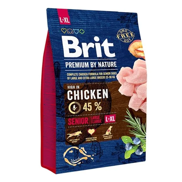Hrana uscată Brit Premium by Nature Senior L plus XL — Recenzie și caracteristici pentru câini seniori de talie mare