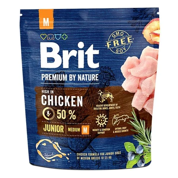 Hrana uscată pentru câini Brit Premium by Nature Junior M — Recenzie, caracteristici și preț