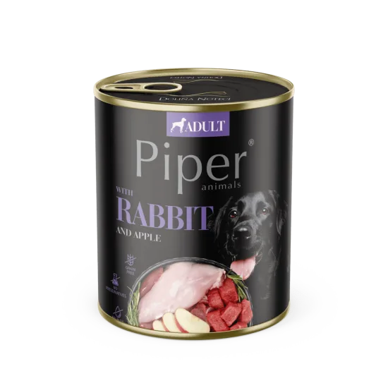 Piper Adult Dog — Recenzie despre calitatea hranei cu iepure și măr pentru câini