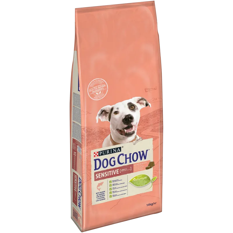 Dog Chow Sensitive cu somon — recenzie despre calitate și avantaje