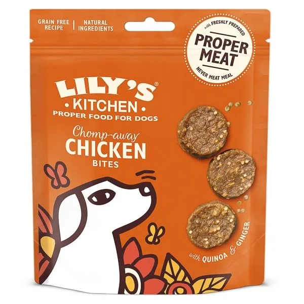 Recomandat Lily's Kitchen Chomp-Away Chicken Bites pentru câini — review și preț