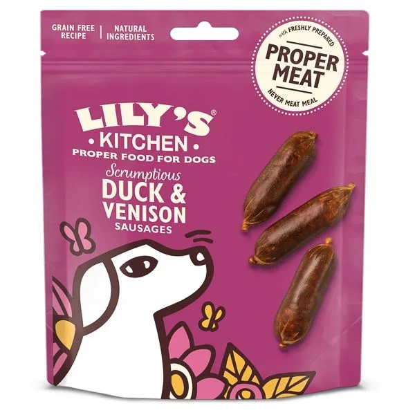 Hrana uscată pentru câini Lily's Kitchen Scrumptious Duck With Venison Sausages — Recenzie și specificații