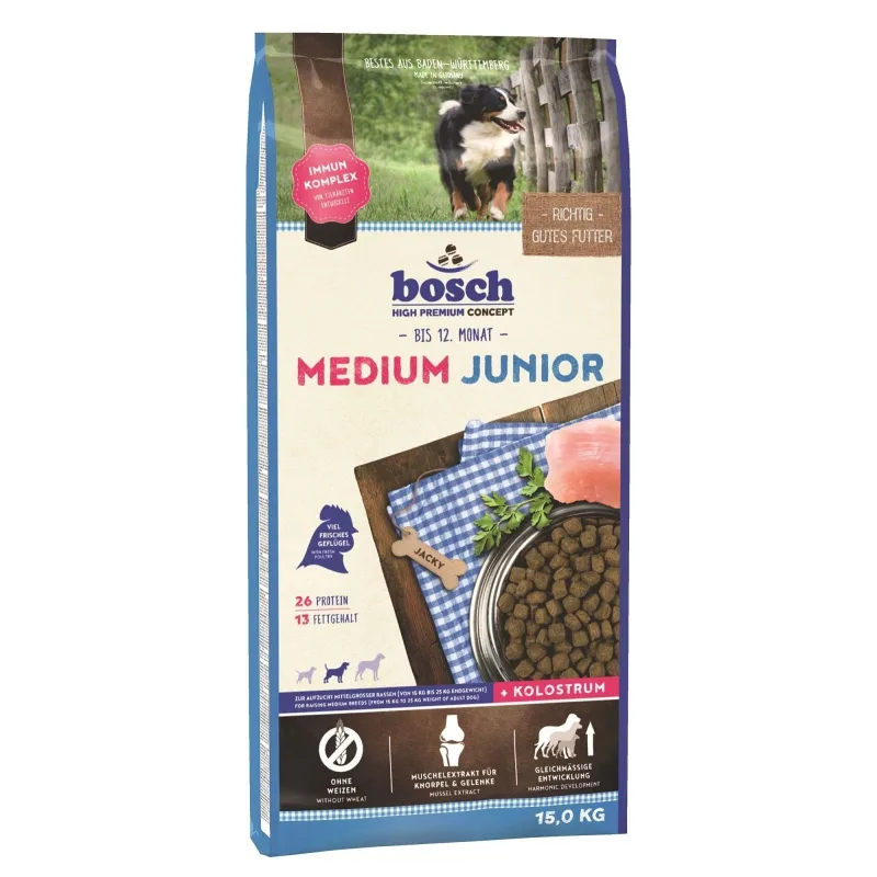 Valoare hrana uscată Bosch Medium Junior 15 kg — Caracteristici, beneficii & verdict