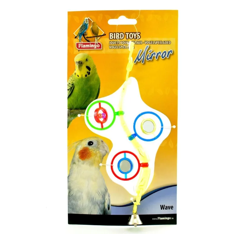 Jucarie pasari oglinzi cu clopotel — Recenzie și caracteristici, dimensiuni 5x15 cm