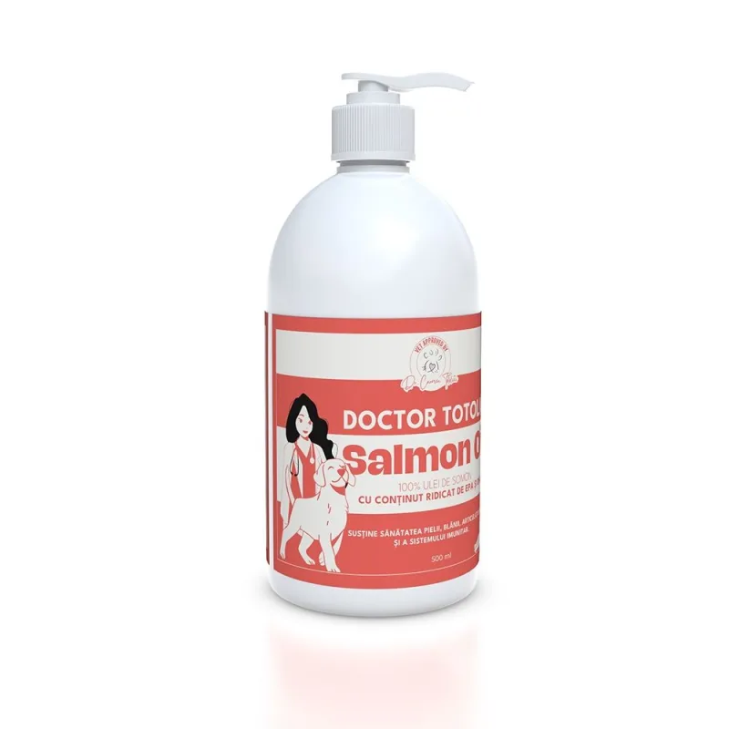 Review despre uleiul de somon Doctor Totolici Salmon Oil pentru câini și pisici — beneficii și preț