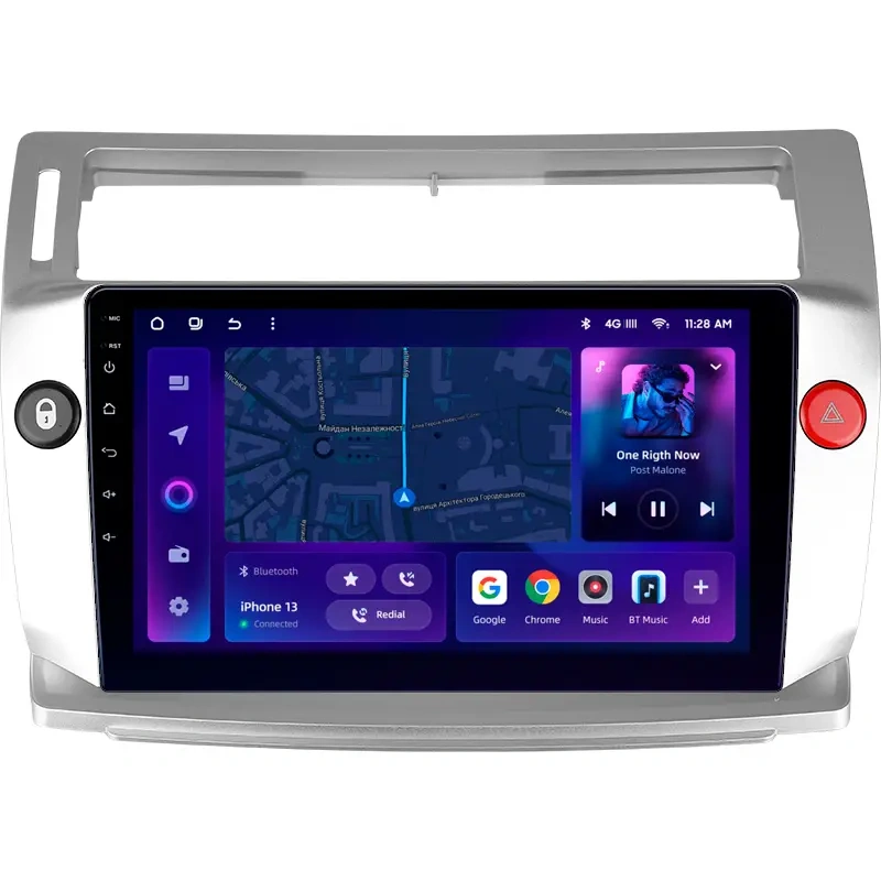 Navigație Auto MOSS M2 pentru Citroen C4 2004-2014 – Android 10, 4+32GB, Ecran IPS 9” Octa-core, Bluetooth 5.1 și 4G