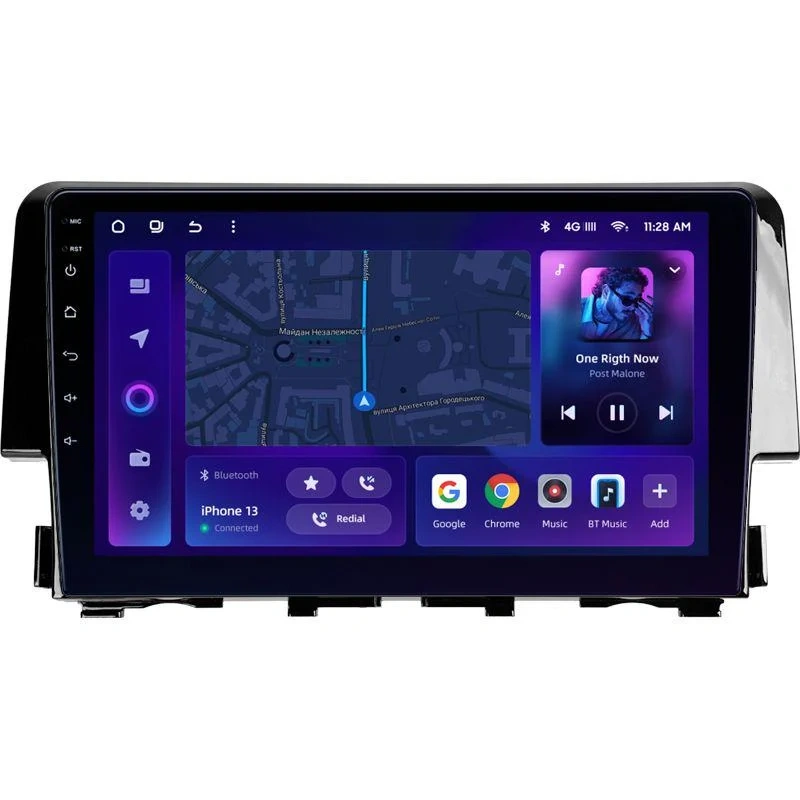 Navigatie Auto MOSS M2 pentru Honda Civic 10 (2015-2020) – 4+32GB, 9" IPS Octa-core 1.6GHz, Android 4G Bluetooth 5.1 DSP