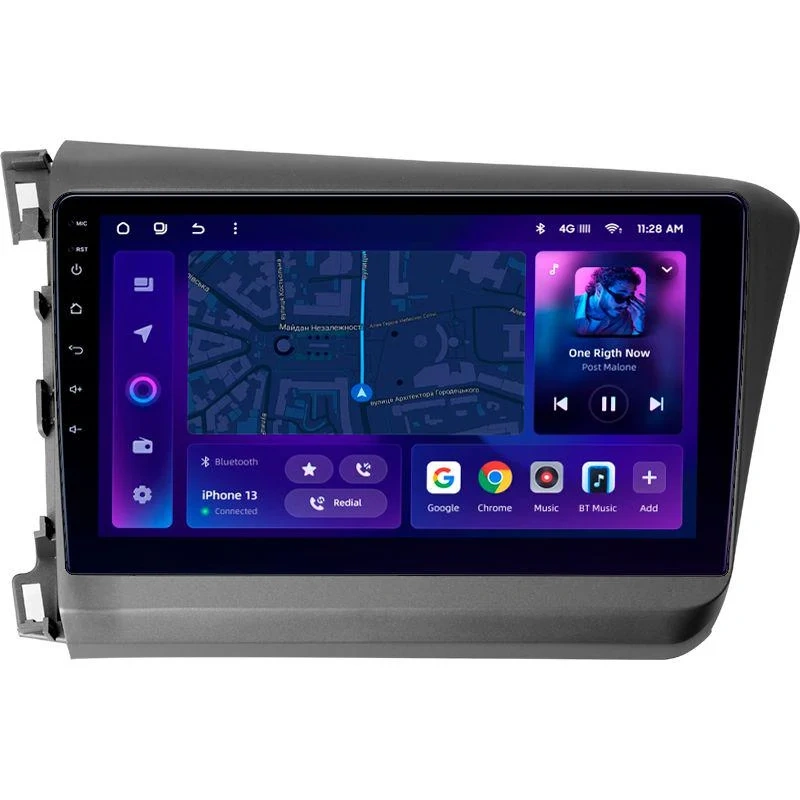 Navigație Auto MOSS M2 pentru Honda Civic 9 (2011-2017) – Android 10, 4+32GB, Display 9" IPS Octa-core, 4G, Bluetooth 5.1, DSP Premium