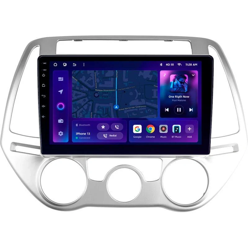 Navigație Auto MOSS M2 pentru Hyundai i20 2012-2014 – Performanță și Conectivitate Avansată 4+64GB, 9" IPS, Octa-core 1.6GHz, Android 10, Bluetooth 5.1 și DSP