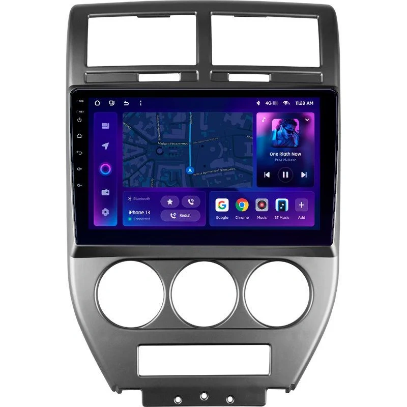 Navigație Auto Avansată MOSS M2 pentru Jeep Compass 1 (2006-2010) – Android 10, 4+32GB, Ecran 10" IPS, Octa-core 1.6GHz, 4G, Bluetooth 5.1, DSP