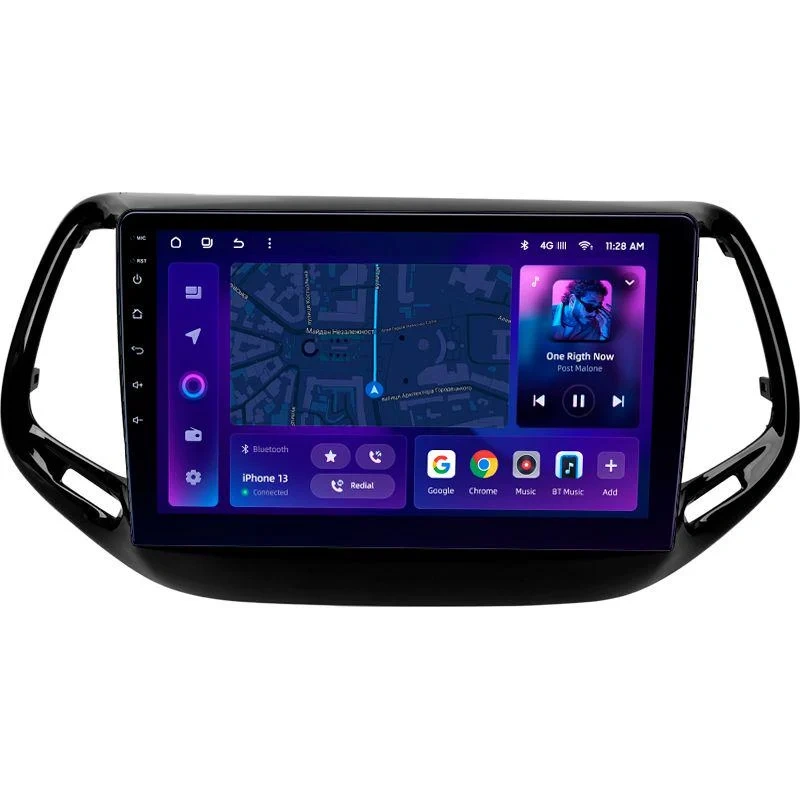 Navigație Auto MOSS M2 pentru Jeep Compass 2016-2018 – Android 10, 4+64GB, ecran 10" IPS, Octa-Core, Conectivitate 4G și Bluetooth 5.1