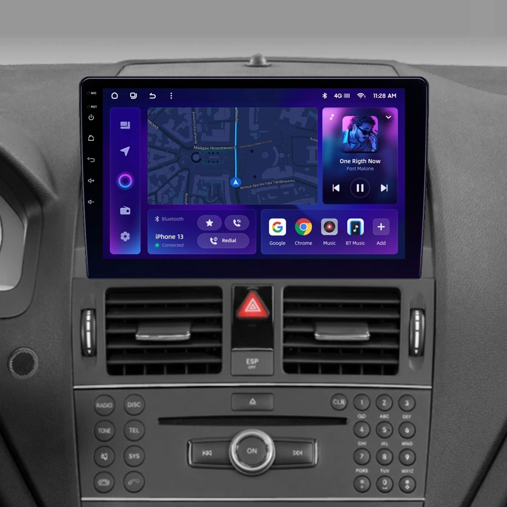 Navigație Auto MOSS M2 pentru Mercedes-Benz C Class W204 (2008-2011) – Android 10, 4+64GB, Ecran 9″ IPS, Performanță Octa-core și Bluetooth 5.1