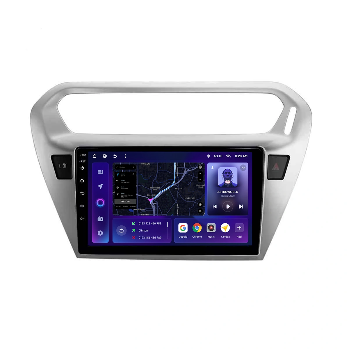 Navigatie Auto MOSS M2 pentru Peugeot 301 2012-2016 – 9” IPS, Android 10, 4+32GB, Octa-core 1.6GHz, 4G, Bluetooth 5.1, DSP performant
