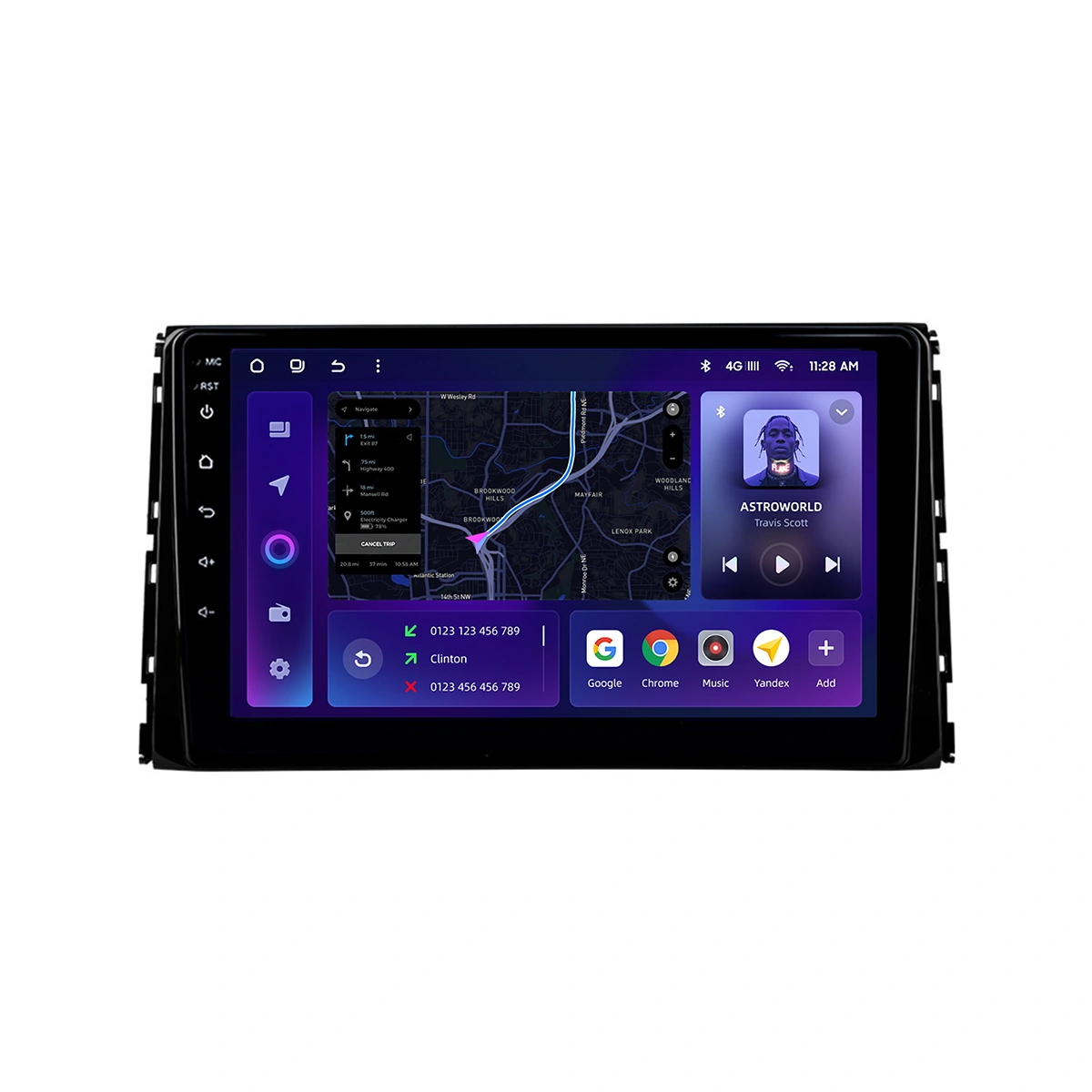 Navigație Auto MOSS M2 pentru Toyota RAV4 XA50 2019-2023 – 9" IPS, Octa-core 1.6GHz, Android 10, 4G, Bluetooth 5.1 și DSP performant