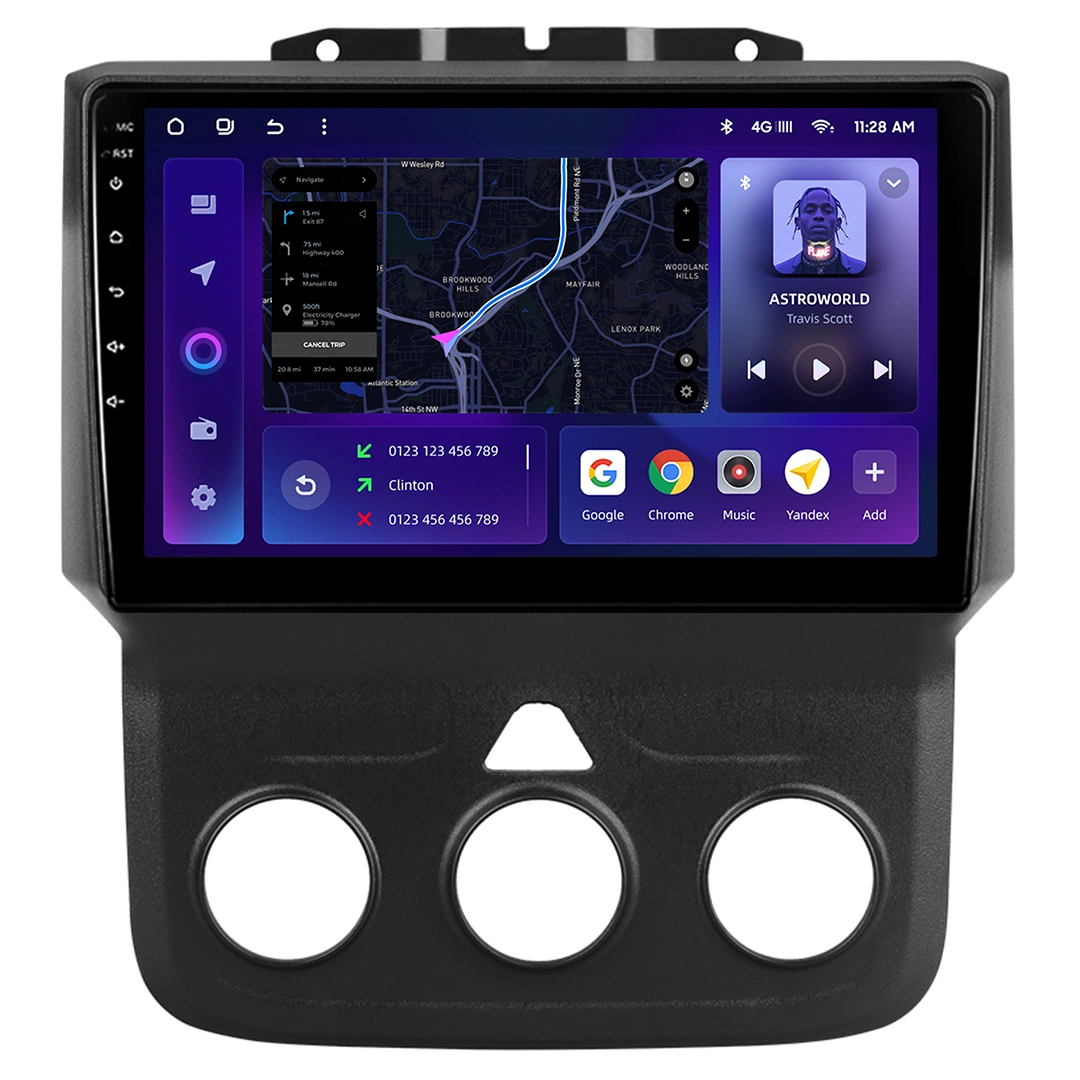Navigație Auto MOSS M2 Dodge Ram 4 2013-2019 9″ IPS Android 10 Octa-core 4G Bluetooth 5.1 cu DSP și Conectivitate Avansată