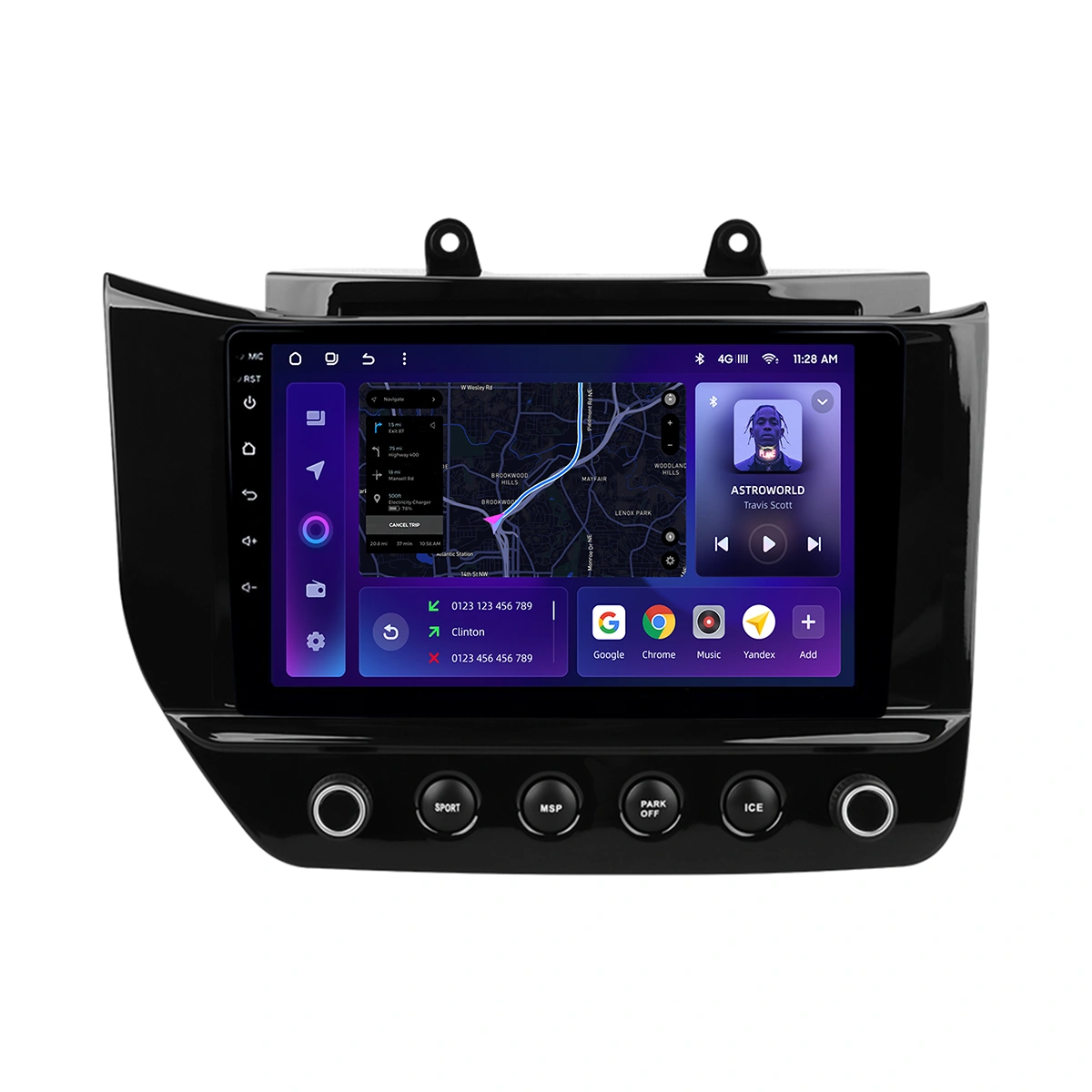 Navigație Auto MOSS M2 Maserati GranTurismo 2007-2019 – 4+32GB, Display 9" IPS, Octa-Core 1.6GHz, Android 10, 4G, Bluetooth 5.1 și DSP