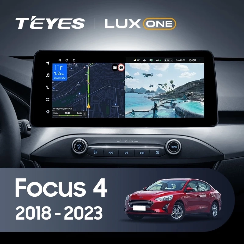 Navigație Auto Teyes Lux One 360° Ford Focus 4 2018-2023 6+128GB 12.3" IPS — Caracteristici, Păreri & Preț Actualizat
