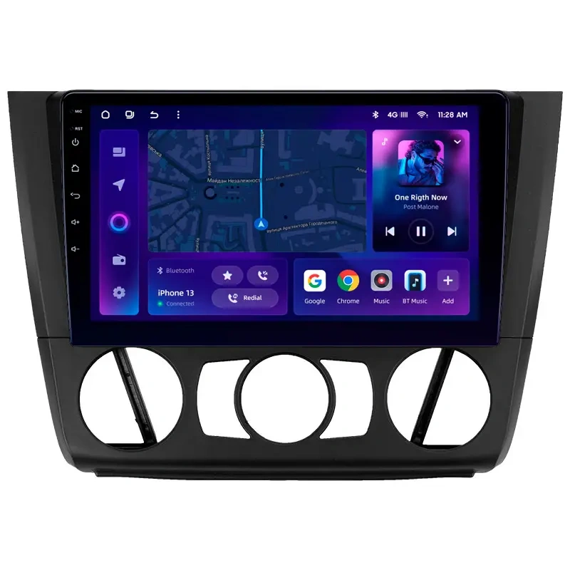 Navigație Auto MOSS M2 pentru BMW Seria 1 E81 (2004-2013) – Sistem Multimedia Android 4G, Display IPS 9" Octa-Core 1.6GHz, Bluetooth 5.1 și DSP Audio