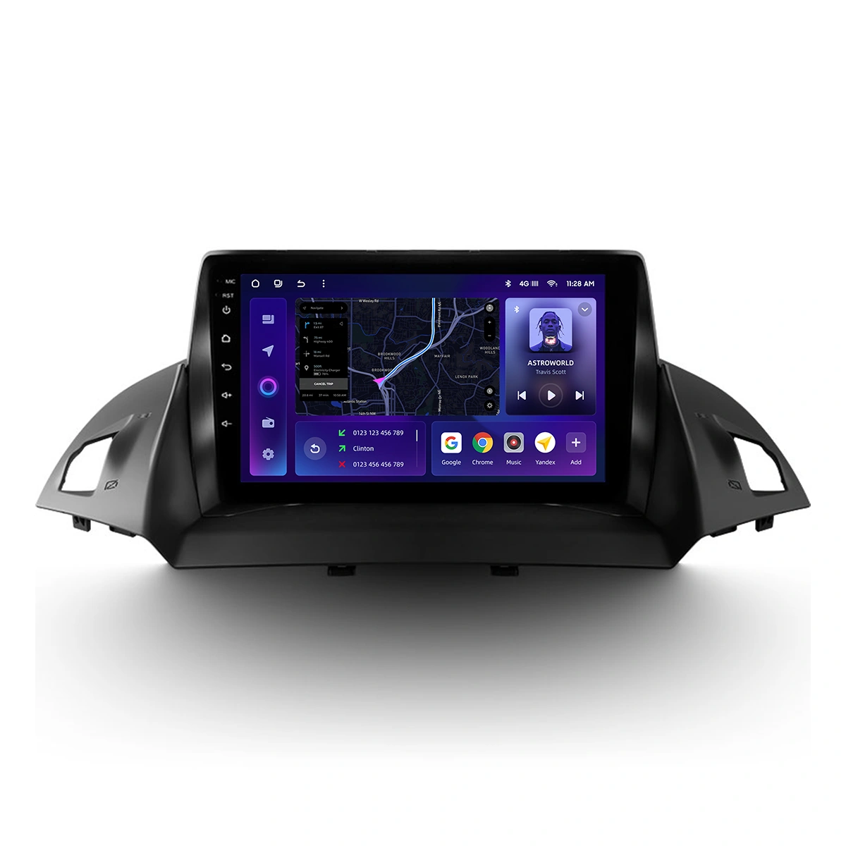 Navigație Auto MOSS M2 Ford Kuga 2013-2019 4+32GB 9" IPS Octa-core 1.6Ghz, Android 4G Bluetooth 5.1 DSP – Performanță și Funcționalitate Avansată